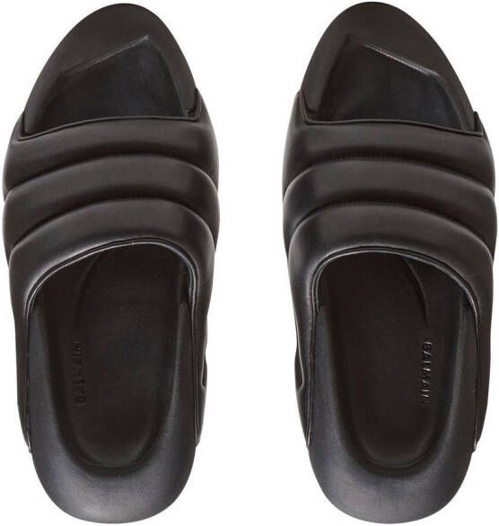 Balmain B-IT quilted mules Black