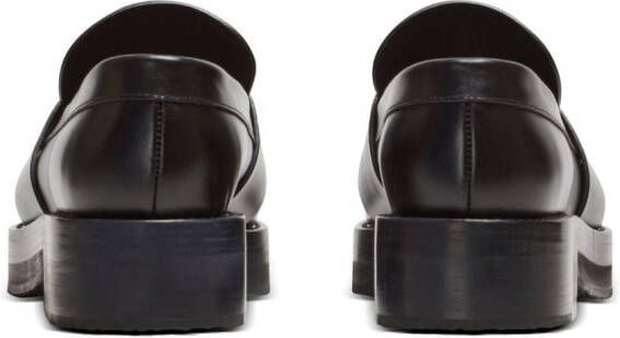 Balmain Ben logo-lettering loafers Black