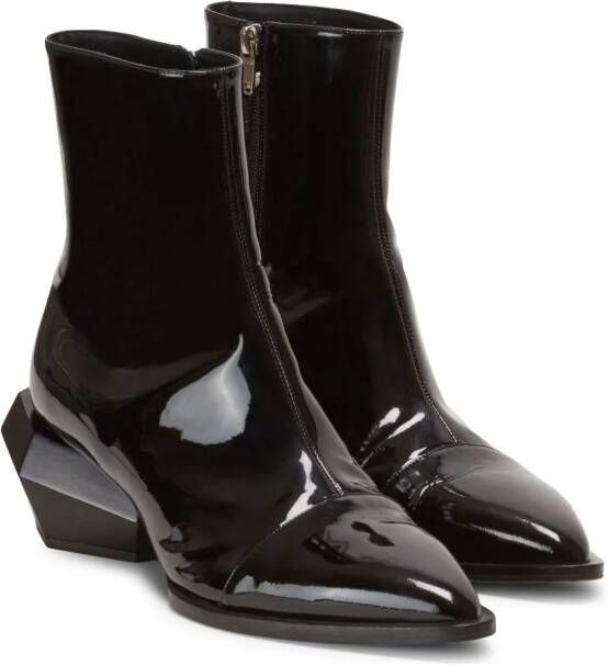 Balmain Billy patent boots Black