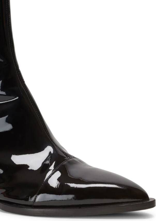 Balmain Billy patent boots Black