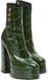 Balmain Brune croco-embossed ankle boots Green - Thumbnail 2