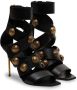 Balmain button-embellished stiletto sandals Black - Thumbnail 2