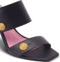 Balmain button-fastening leather sandals Black - Thumbnail 5