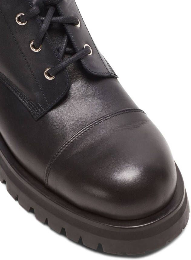 Balmain Charlie leather combat boots Black