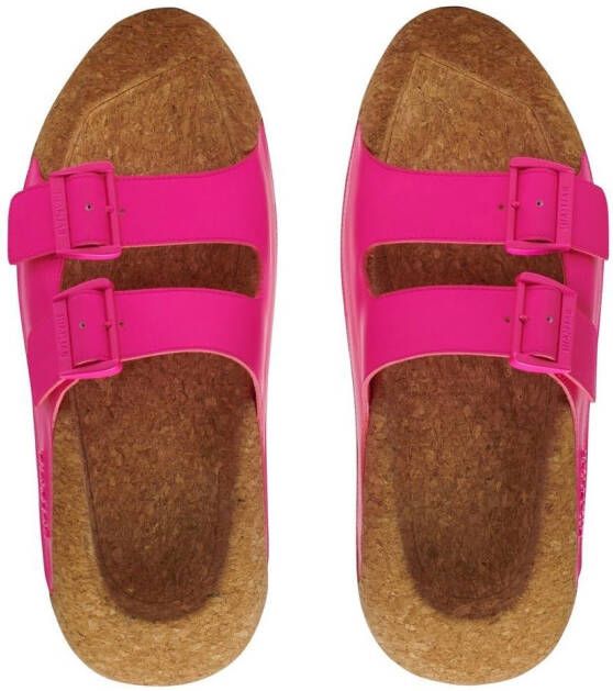 Balmain chunky-sole buckled slides Pink