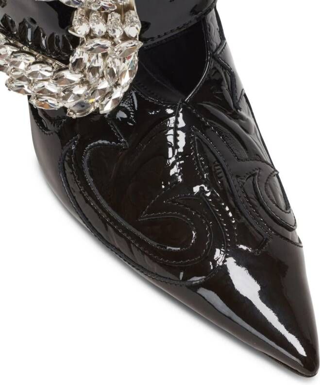 Balmain Clara 95mm crystal-embellished pumps Black