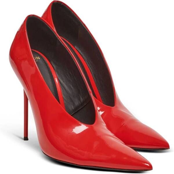 Balmain Clara 95mm patent pumps Red