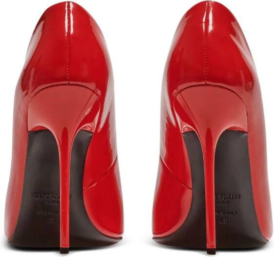 Balmain Clara 95mm patent pumps Red