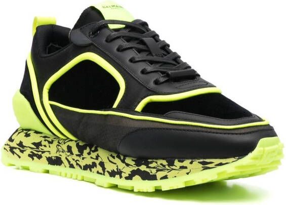 Balmain contrast-sole low-top sneakers Black