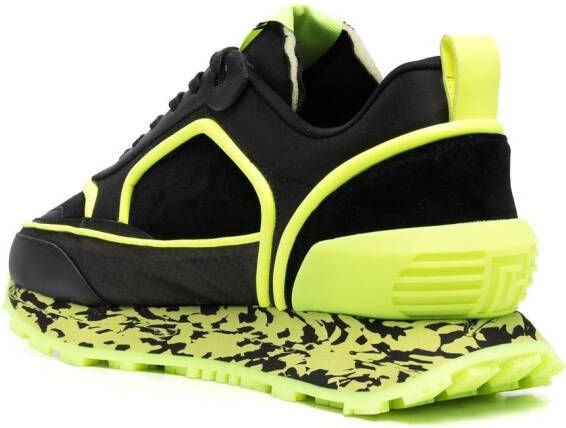 Balmain contrast-sole low-top sneakers Black