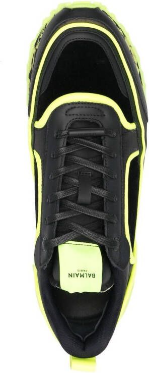 Balmain contrast-sole low-top sneakers Black