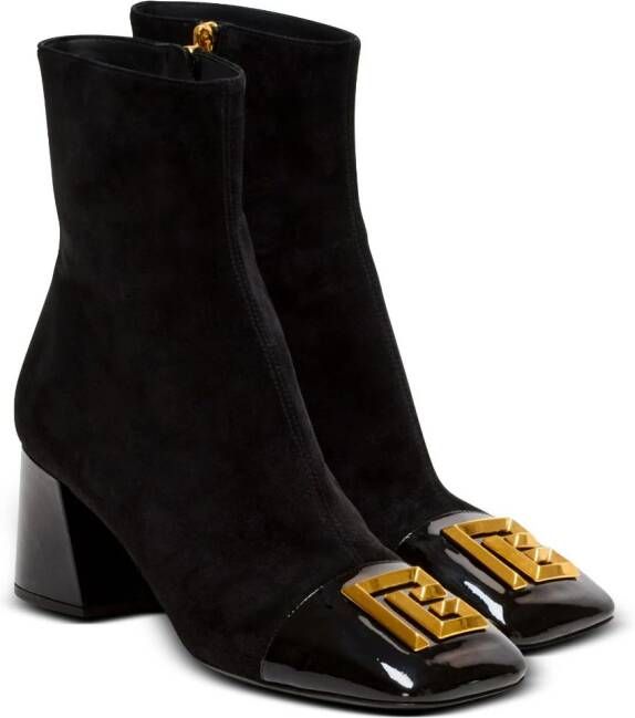 Balmain Edna suede boots Black