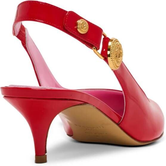 Balmain Eva patent leather slingback pumps Red