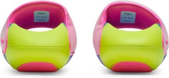 Balmain gradient-effect chunky-sole slides Pink