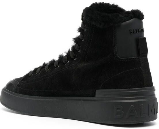 Balmain high-top suede sneakers Black