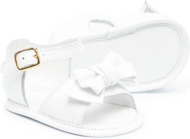 Balmain Kids bow-detail flat sandals White