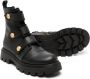 Balmain Kids button-embellished leather boots Black - Thumbnail 2