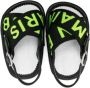 Balmain Kids logo-jacquard slingback sandals Black - Thumbnail 3