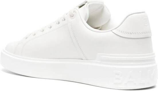 Balmain lace-up leather sneakers White