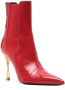 Balmain Moneta 110mm leather boots Red - Thumbnail 2