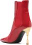 Balmain Moneta 110mm leather boots Red - Thumbnail 3