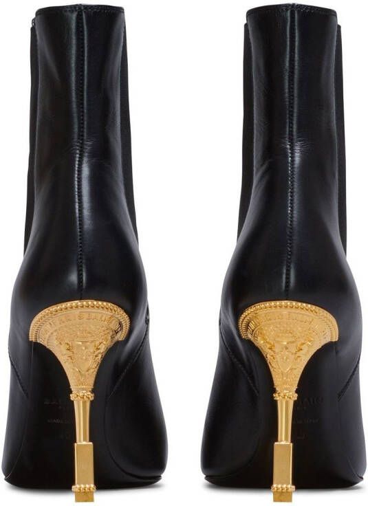Balmain Moneta leather ankle boots Black