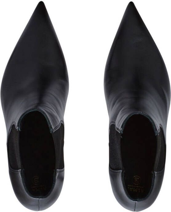 Balmain Moneta leather ankle boots Black