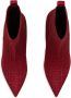 Balmain Moneta-monogram 95mm knit ankle boots Red - Thumbnail 4