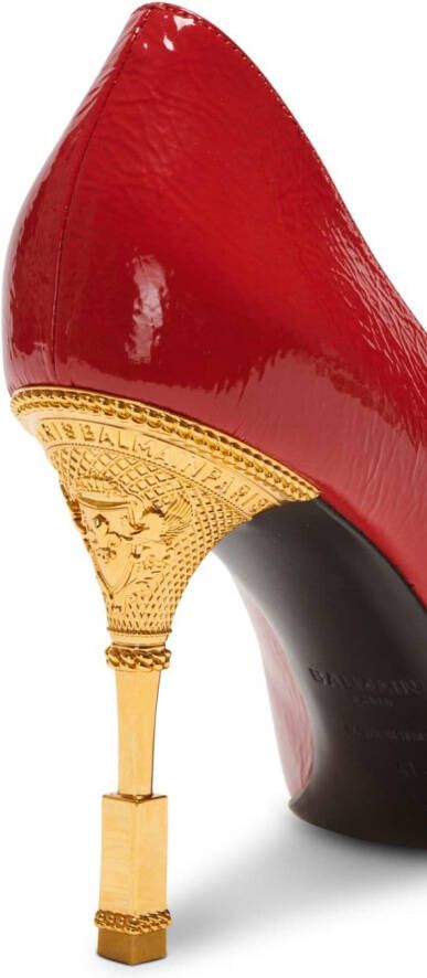 Balmain Moneta patent leather pumps Red