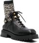 Balmain PB-monogram sock-ankle leather boots Black - Thumbnail 2