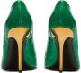 Balmain pointed-toe textured-finish pumps Green - Thumbnail 3