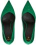 Balmain pointed-toe textured-finish pumps Green - Thumbnail 4