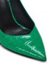 Balmain pointed-toe textured-finish pumps Green - Thumbnail 5