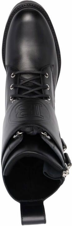 Balmain Ranger calfskin boots Black