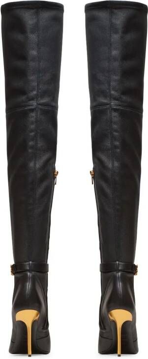 Balmain Raven 120mm over-the-knee boots Black