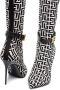 Balmain Raven monogram thigh-high boots Neutrals - Thumbnail 4