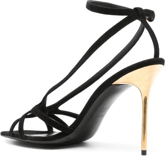 Balmain Ruby 95mm suede sandals Black