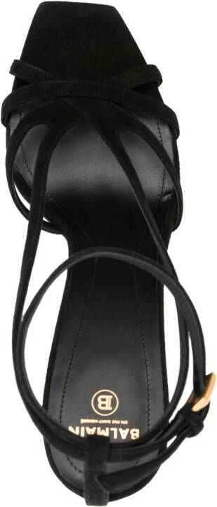 Balmain Ruby 95mm suede sandals Black
