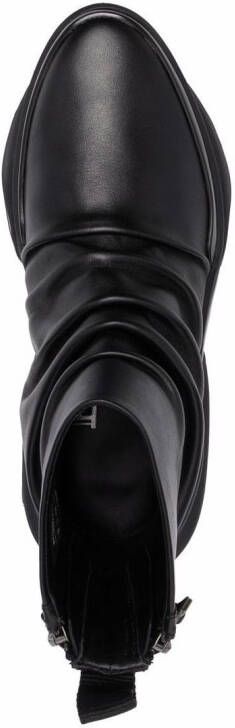 Balmain ruched chunky boots Black