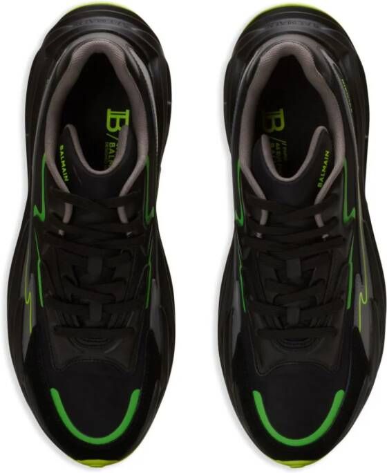 Balmain Run-Row leather sneakers Black