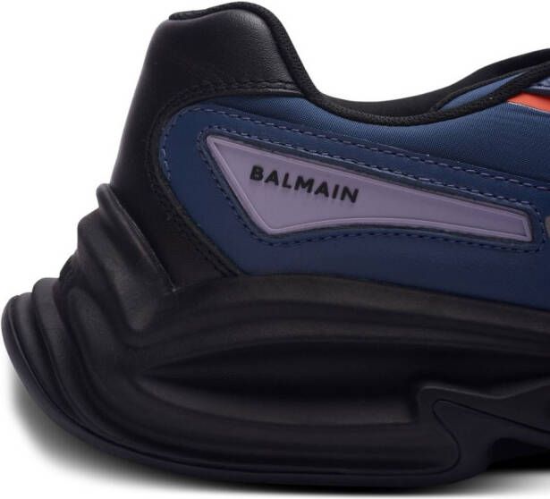 Balmain Run-Row low-top leather sneakers Blue