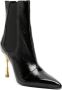 Balmain sculpted-heel patent-finish leather boots Black - Thumbnail 2