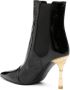 Balmain sculpted-heel patent-finish leather boots Black - Thumbnail 3