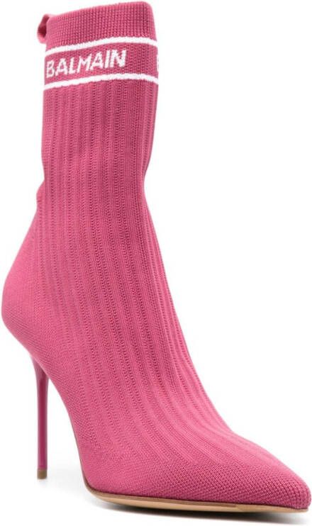 Balmain Skye 90mm ankle boots Pink