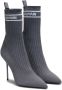 Balmain Skye 95mm knit ankle boots Black - Thumbnail 2