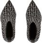 Balmain Skye monogram knit ankle boots Black - Thumbnail 4