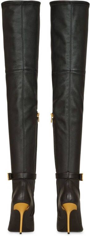 Balmain thigh-high stiletto boots Black