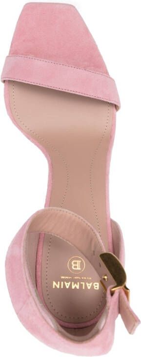 Balmain Uma 105mm suede sandals Pink