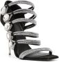Balmain Uma 120mm crystal-embellished sandals Black - Thumbnail 2