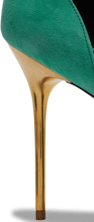 Balmain Uma 95mm suede sandals Green